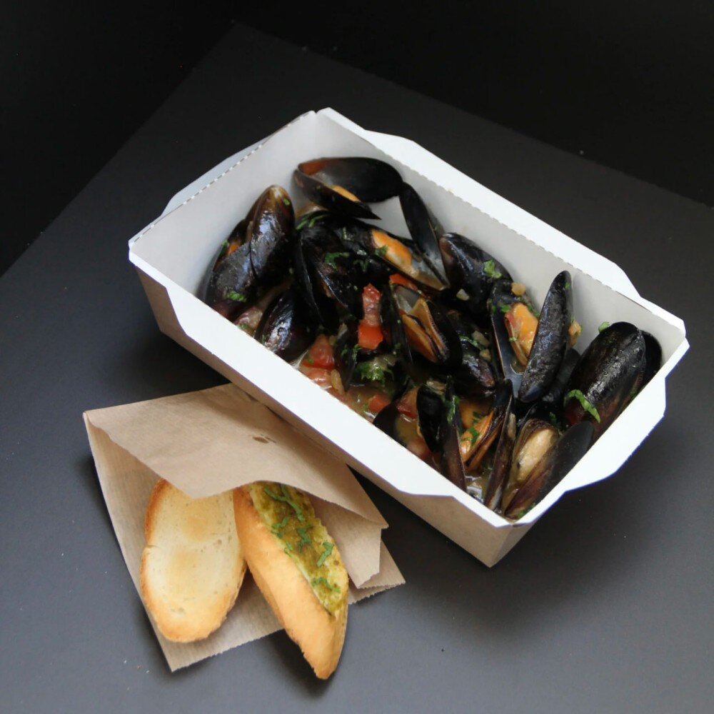 Мидии в белом вине